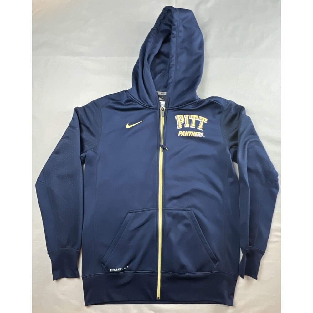 Nike Dri-Fit Pitt Panthers Full Zip Therma-Fit Hoodie Medium - Picture 2 of 6